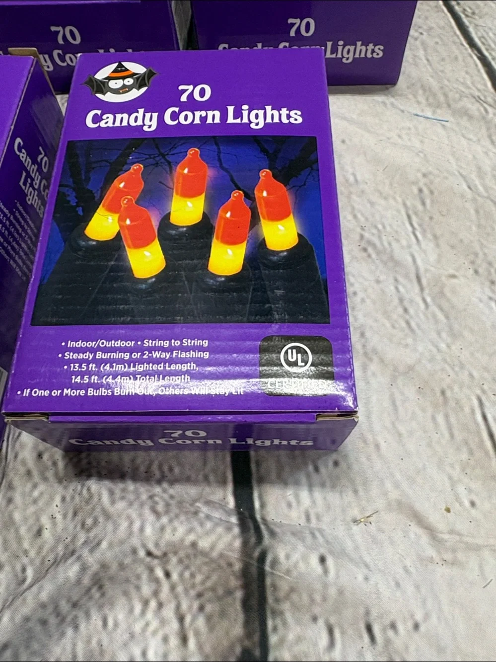 Candy Corn String Lights - Orange & Yellow Halloween Party Lights (70 Count)